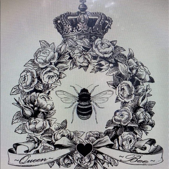 Huge 25 x 25 Queen Bee vinyl waterproof sticker for car wall boat etc